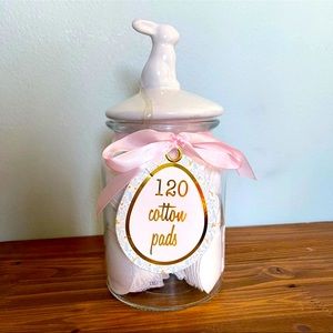 Easter Ceramic Bunny Topper Jar/Canister - Medium Sized